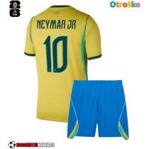 Otroške Nogometnih dresov Brazilija Neymar Jr #10 Domači SP 2026 Kratki rokavi (+ hlače)